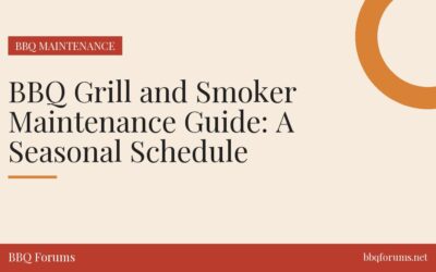 BBQ Grill and Smoker Maintenance Guide: A Seasonal Schedule