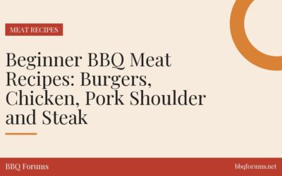 Beginner BBQ Meat Recipes: Burgers, Chicken, Pork Shoulder and Steak